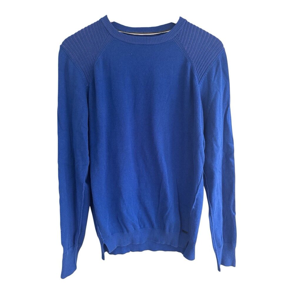 DIESEL Men's Pullover Cobalt blue Sweater Medium Cotton blend